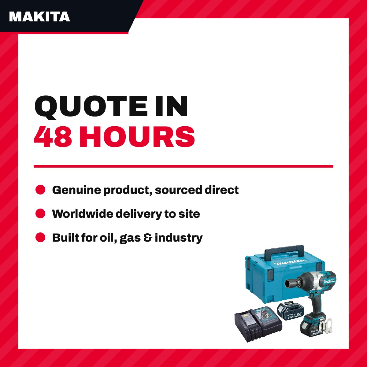 Makita DTW1001RTJ – 18V Brushless 3/4" Impact Wrench Kit