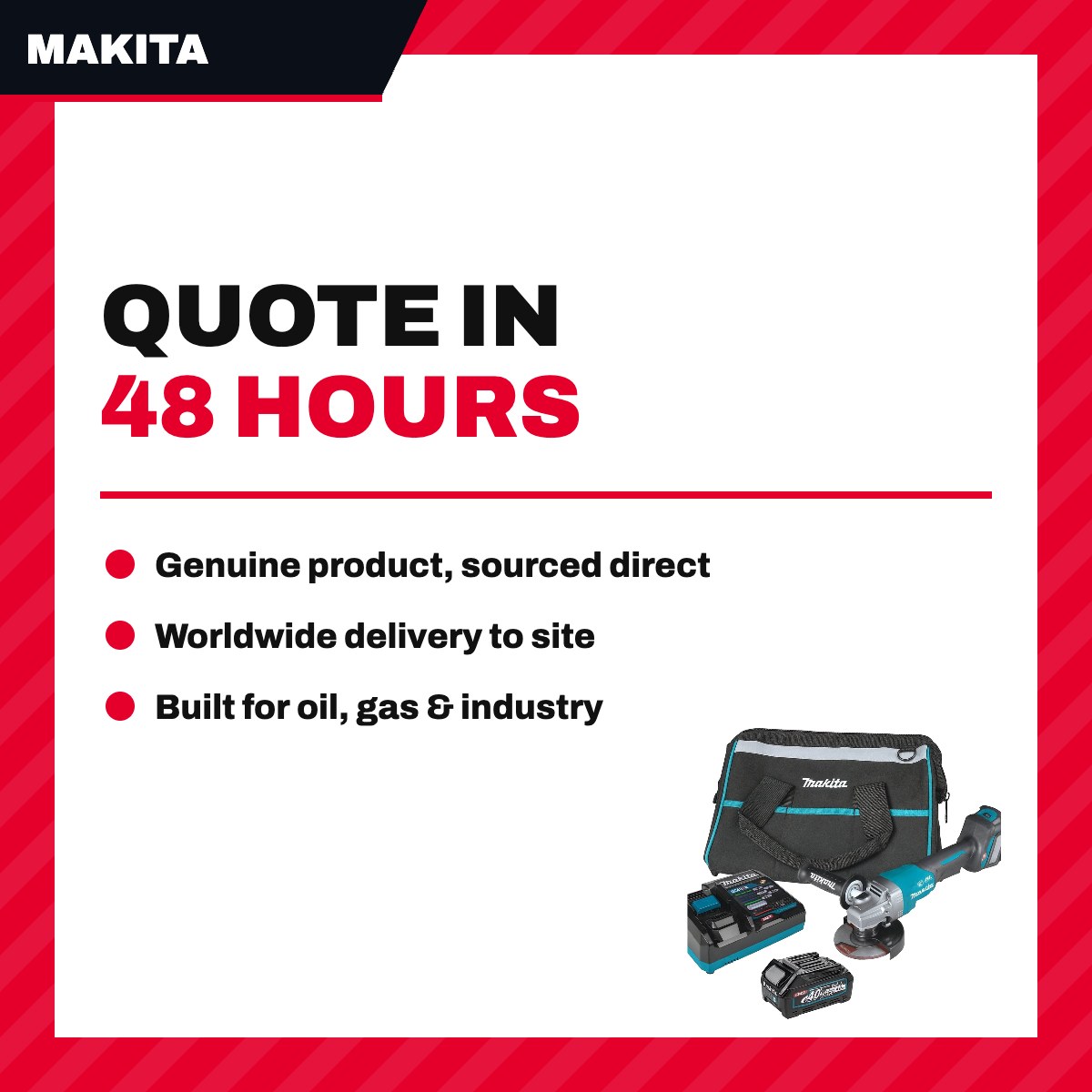 Makita GAG06M1 – 40V max XGT 4-1/2" / 5" Paddle Switch Angle Grinder Kit