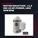 Mampaey Offshore MOTR70101011 – Motor Induction – 11.8 Kw (15 Hp) Power, 1800 Rpm Rpm