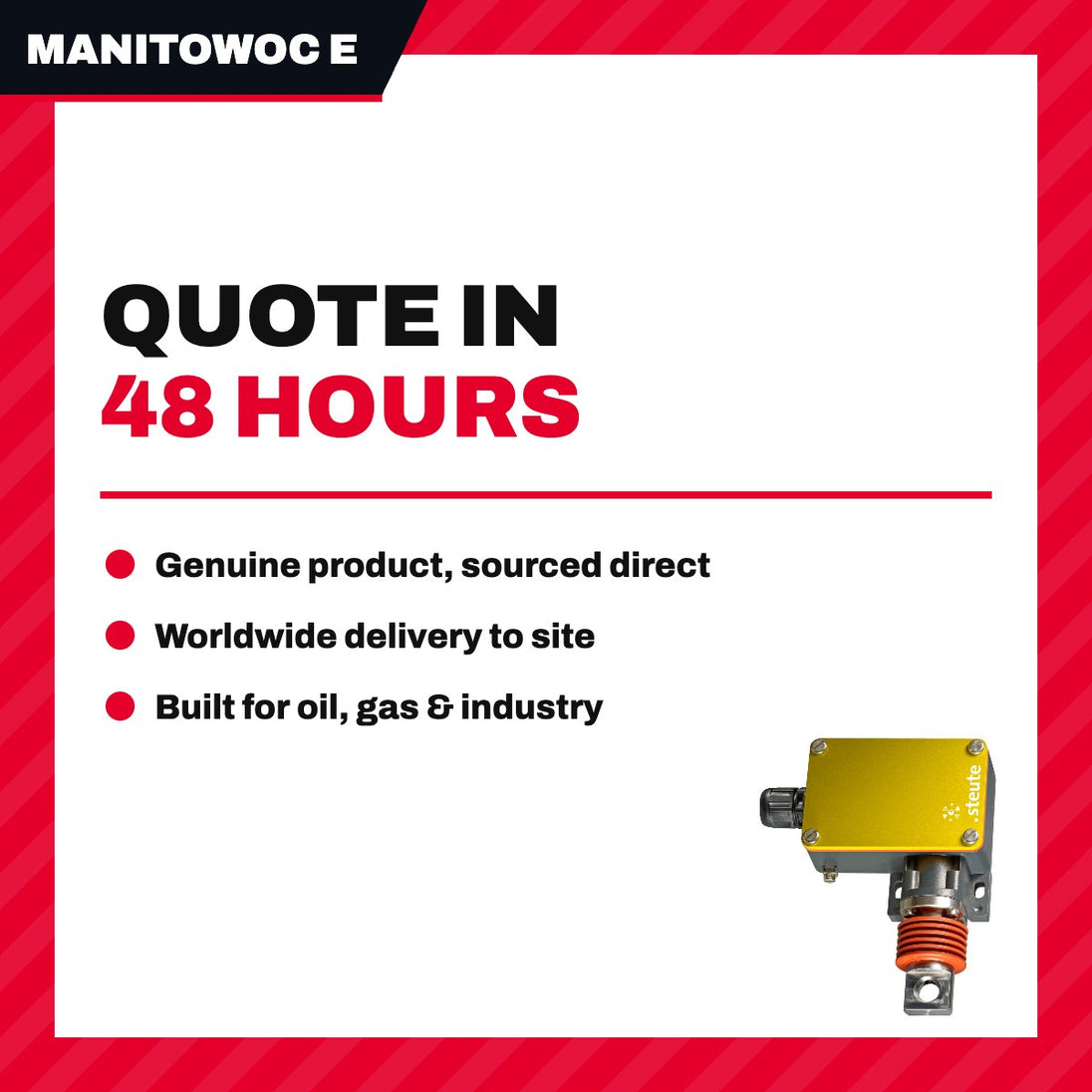 Manitowoc Equipment Works Us 80069993 – Switch – Anti-Two Block Action, Spare Parts For Kw T370