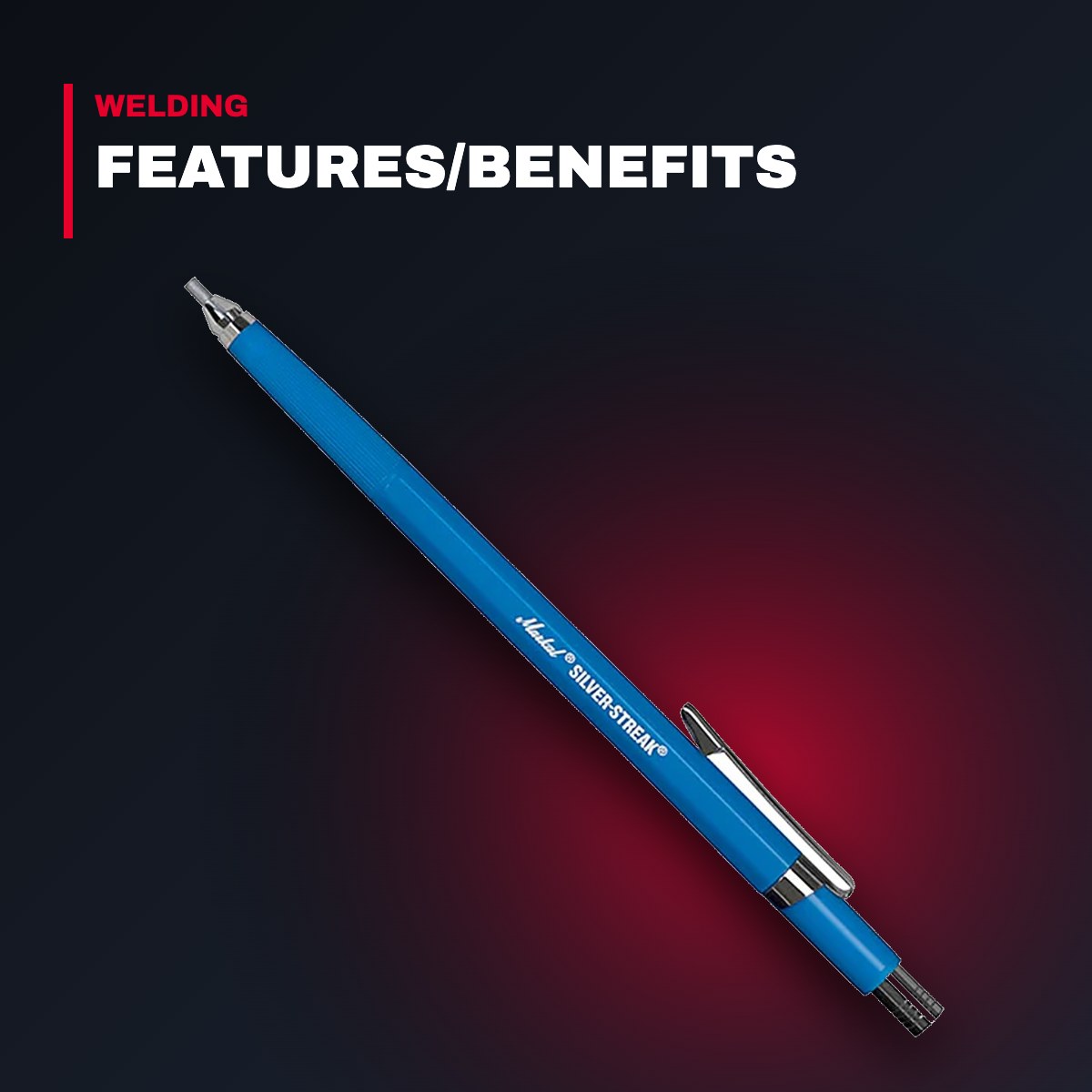 Markal Silver-Streak – Welder's Pencil Holder with Reflective Lead