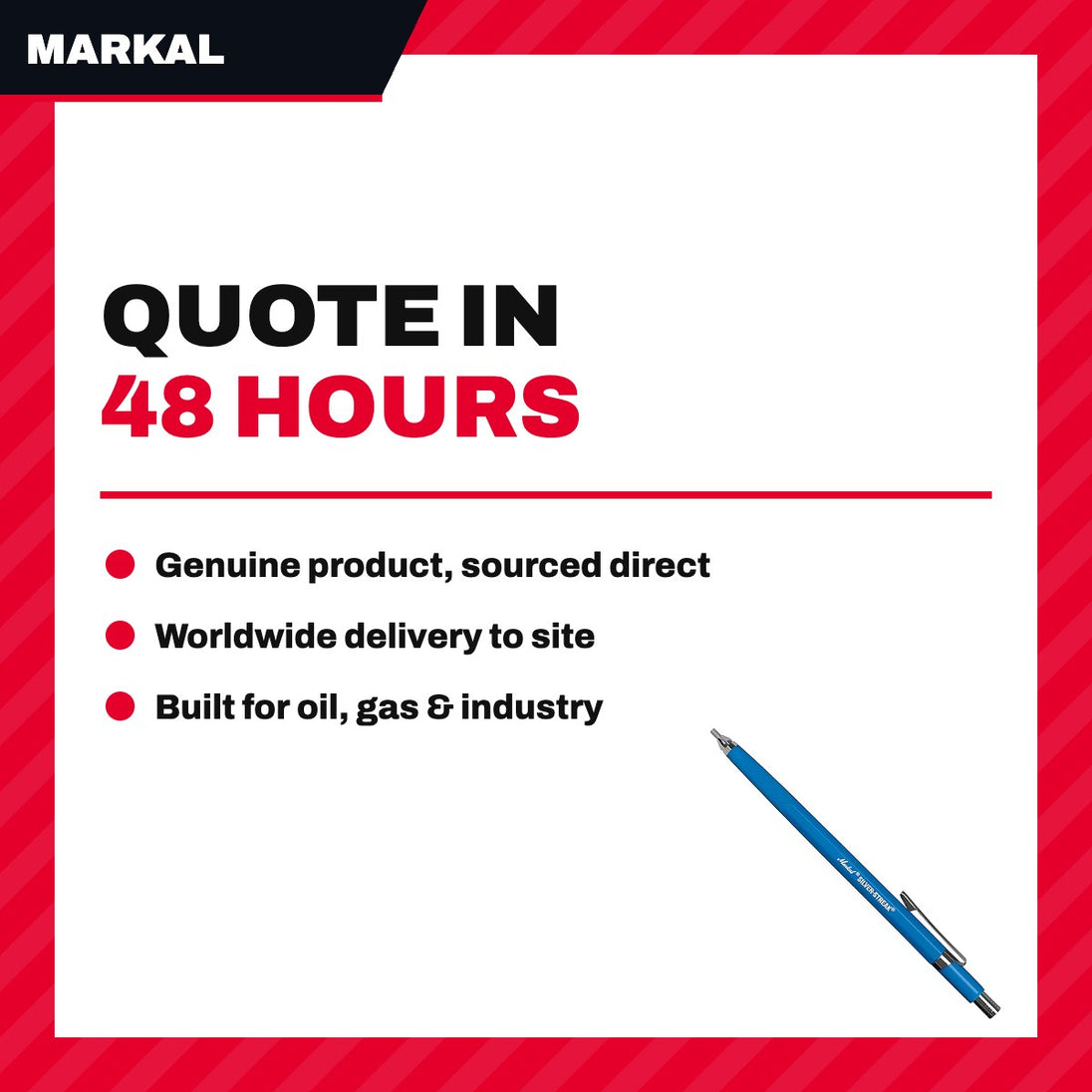 Markal Silver-Streak – Welder's Pencil Holder with Reflective Lead