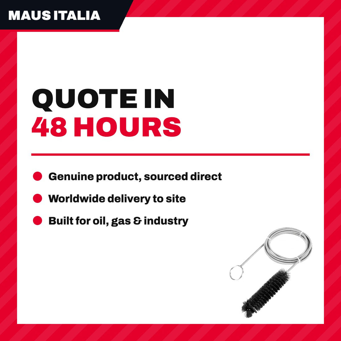 Maus Italia – Assembly – Wire Brush Type, Tube Cleaner
