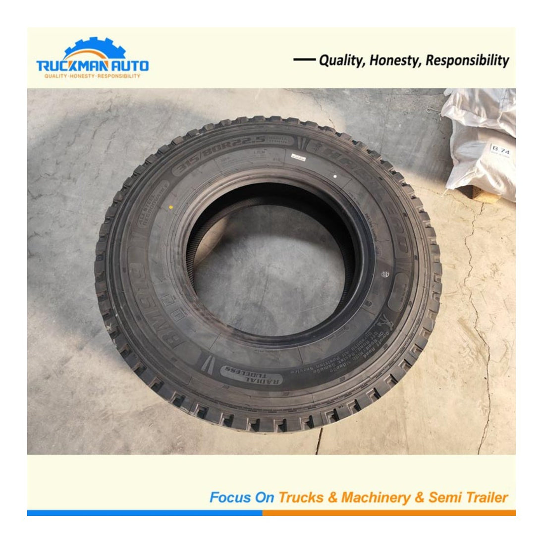 Michelin 315/80 – Tire – Fire Truck Type, Style Tubeless