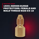 Miller Electric Manufacturing 15001-30 – 15001 Series Surge Protectors. Female And Male Thread Size 5/8-18 Unf.15001-30 And 0.032 Orifice Diameter.