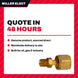 Miller Electric Oxygen Hose Adaptor B to A, Brass
