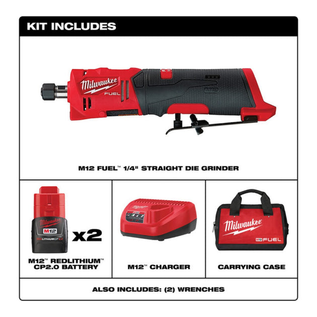 Milwaukee 2486-22 – 1/4 Straight Die Grinder