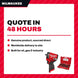 Milwaukee 2562-21 – Cordless Impact Wrench – 3/8 In Drive Size, 400 Ft-Lb Fastening Torque