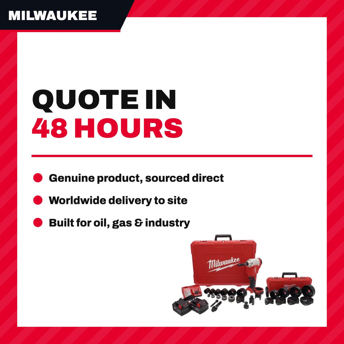 Milwaukee 2676-23 – Portable Knockout Tool 1/2 - 4 Kit