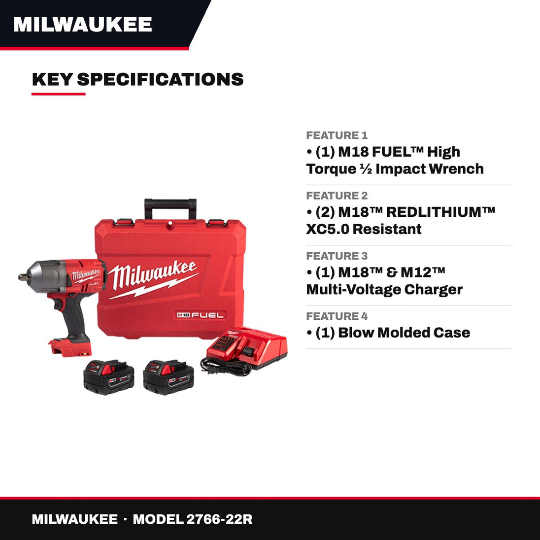 Milwaukee 2766-22R – Impact Socket Set Includes