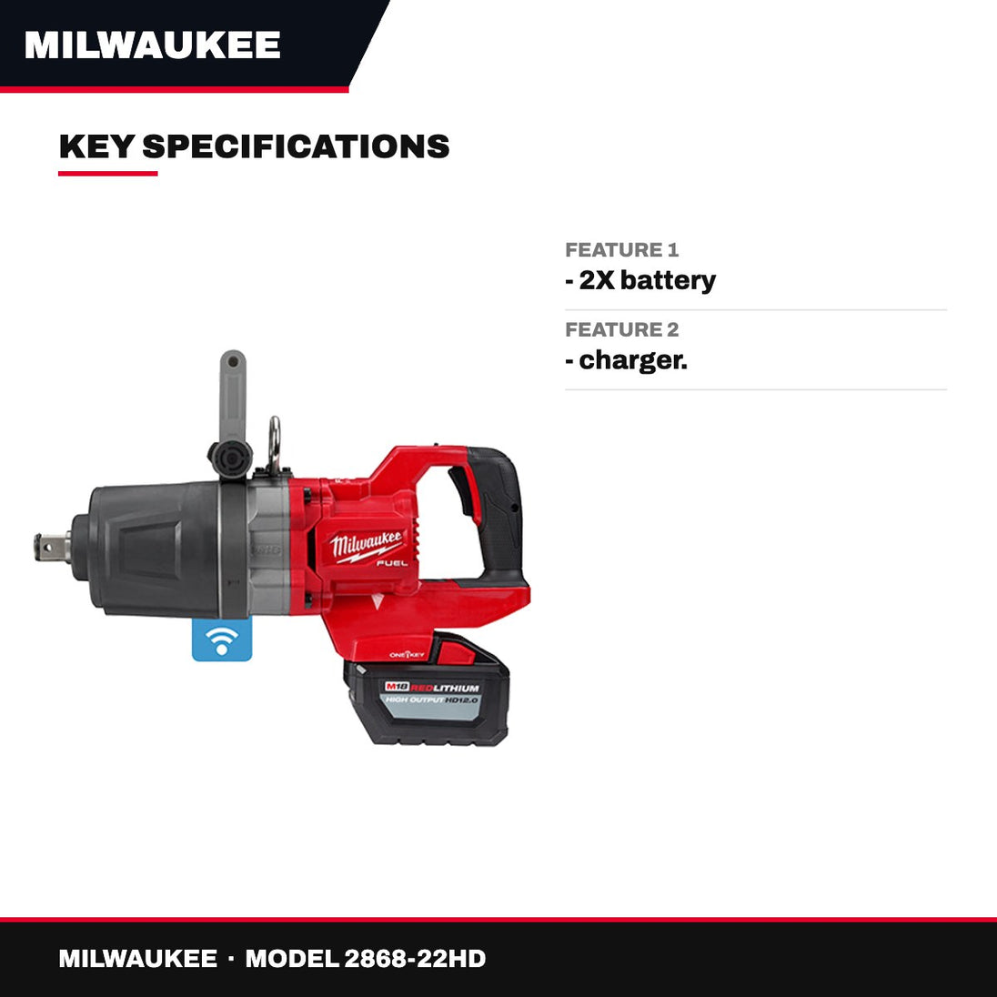 Milwaukee 2868-22HD – Milwaukee 2868-22Hd M18 Fuel™ 1 D-Handle High Torque Impact Wrench W/ One-Key™ Kit Cordless 1 D-Handle High To