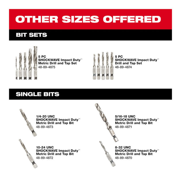Milwaukee 48-89-4875 – Impact Drill And Tap Bit Set Kit