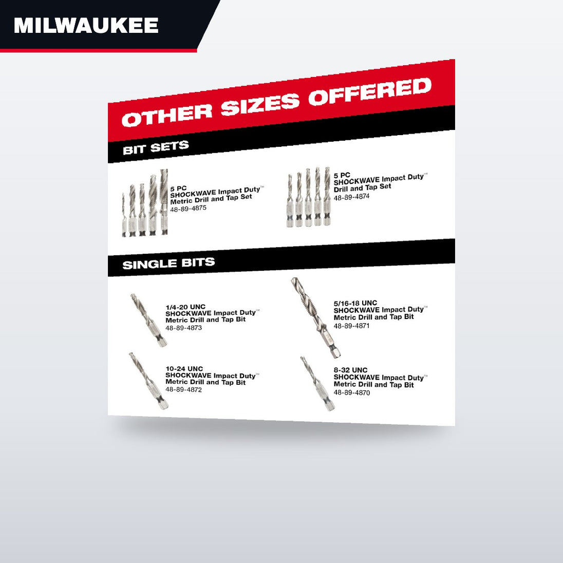 Milwaukee 48-89-4875 – Impact Drill And Tap Bit Set Kit
