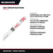 Milwaukee 48005092 – Blade Saw – Saber, Size 152.4 Mm (6 In) Lg