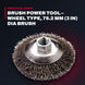 Milwaukee 81801 – Brush Power Tool – Wheel Type, 76.2 Mm (3 In) Dia Brush