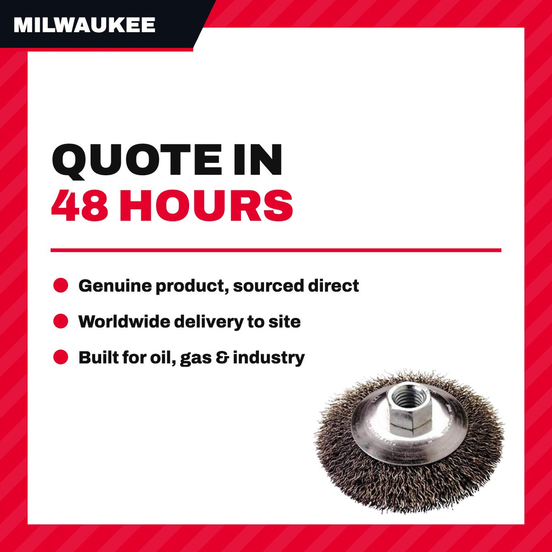 Milwaukee 81801 – Brush Power Tool – Wheel Type, 76.2 Mm (3 In) Dia Brush