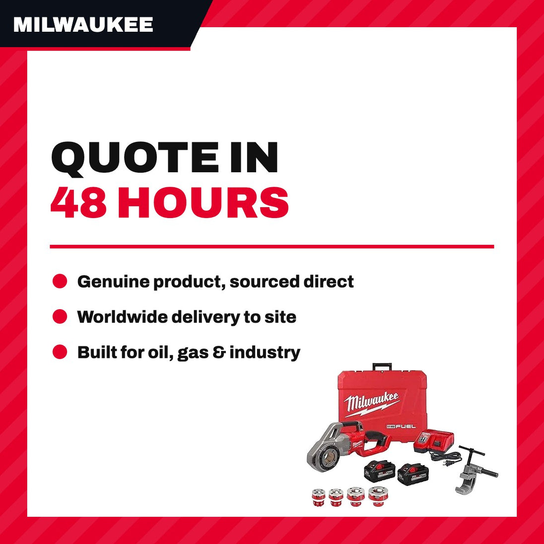 Milwaukee M18 FPT2-121C – FUEL 2" Pipe Threader with ONE-KEY