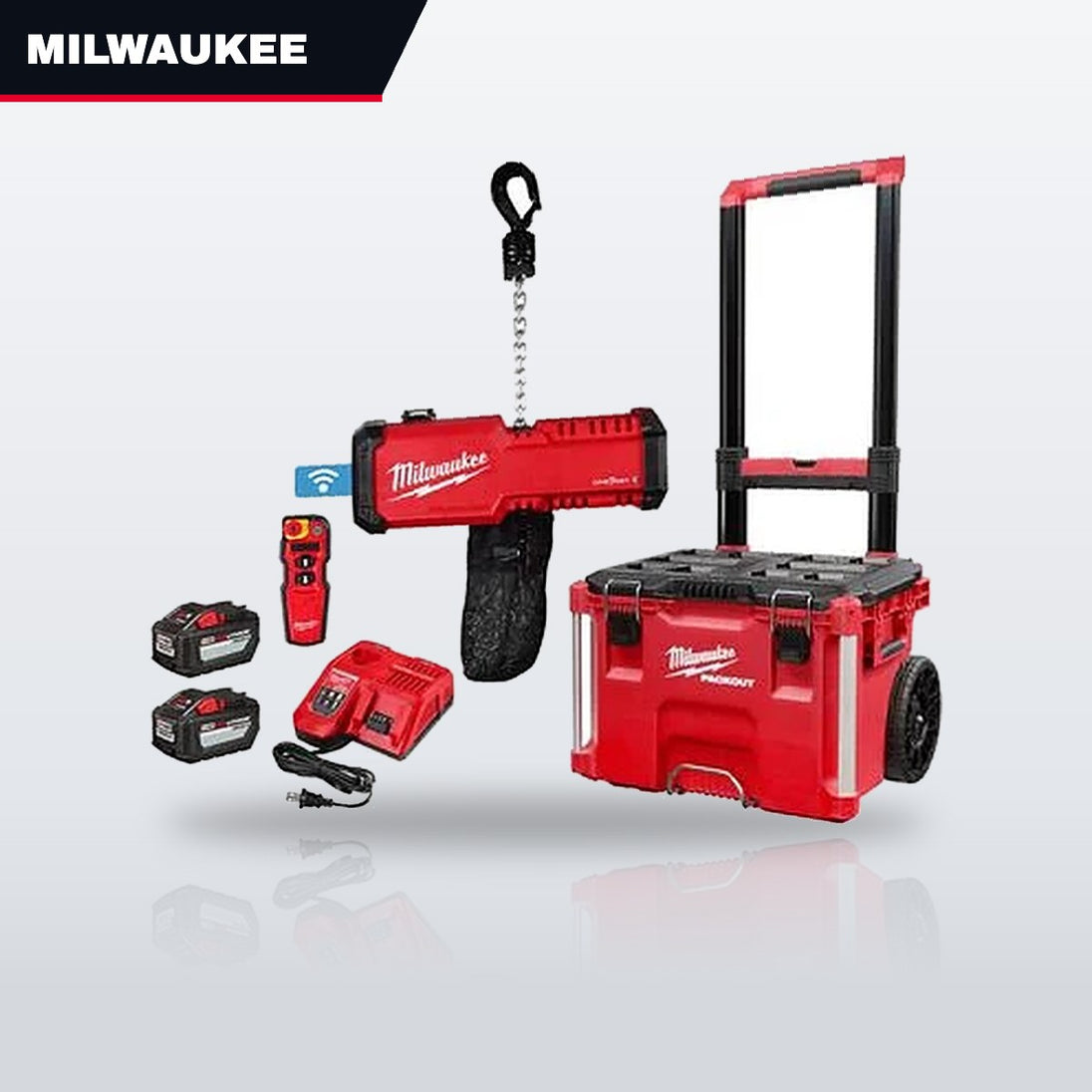 Milwaukee M18 ONE-KEY – M18 1 Ton Cordless Chain Hoist with Wireless Remote
