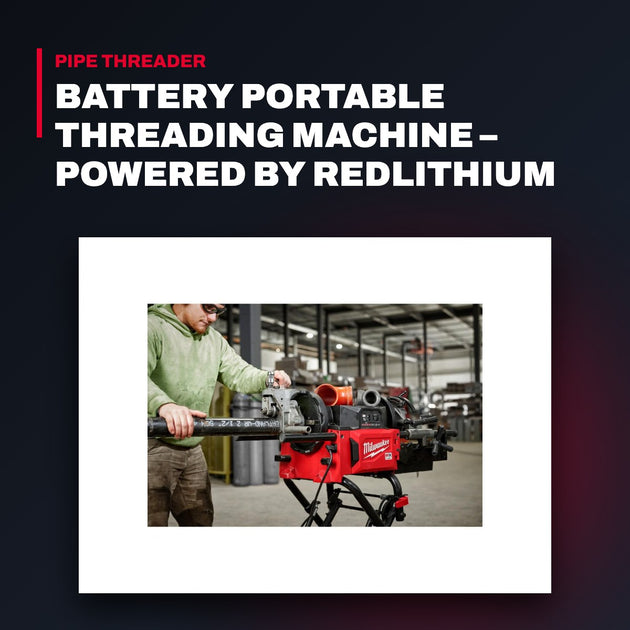 Milwaukee MXF512-2XC – Battery Portable Threading Machine – Powered By Redlithium Batteries, Combined With A Spring-Assisted Cart