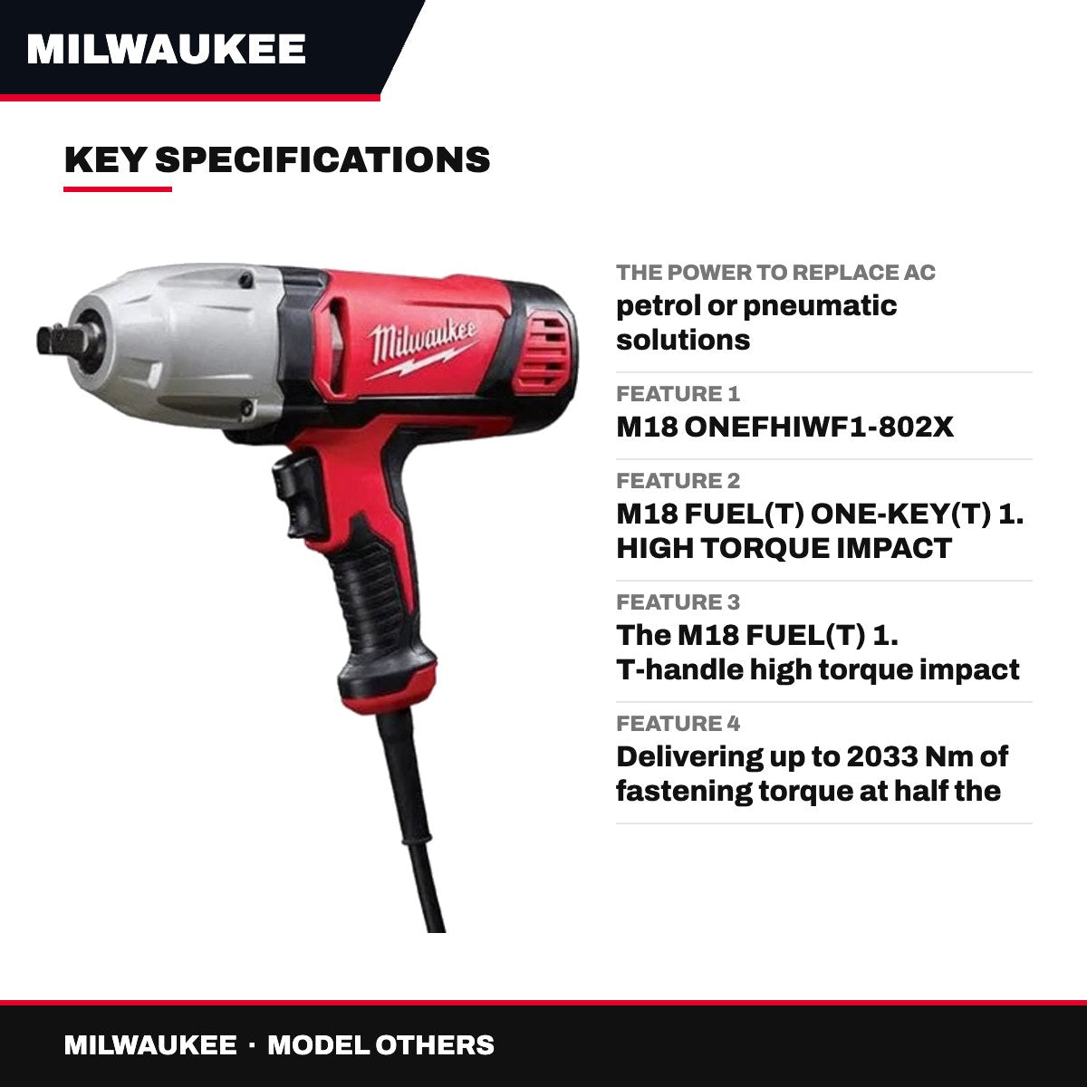Milwaukee OTHERS – Impact Wrench Specification