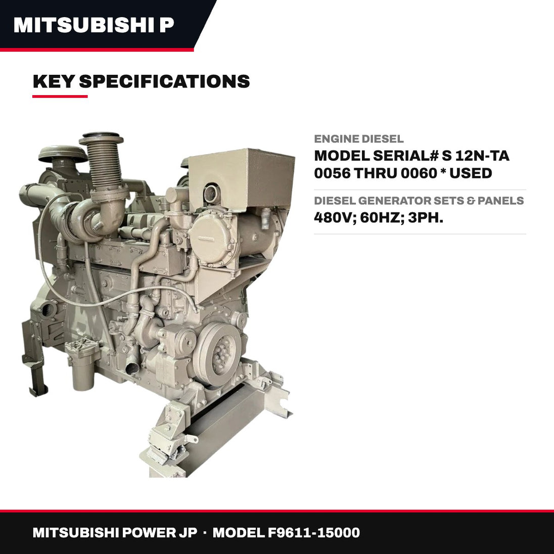 Mitsubishi Power Jp F9611-15000 – Engine Diesel