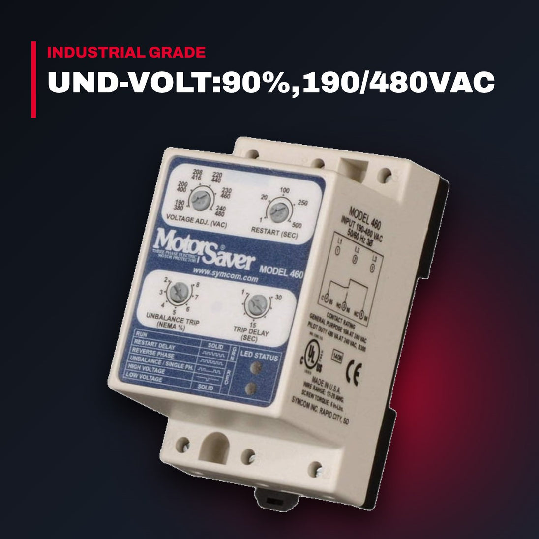 Mntr-Ov/Und Volt – Und-Volt:90%,190/480Vac