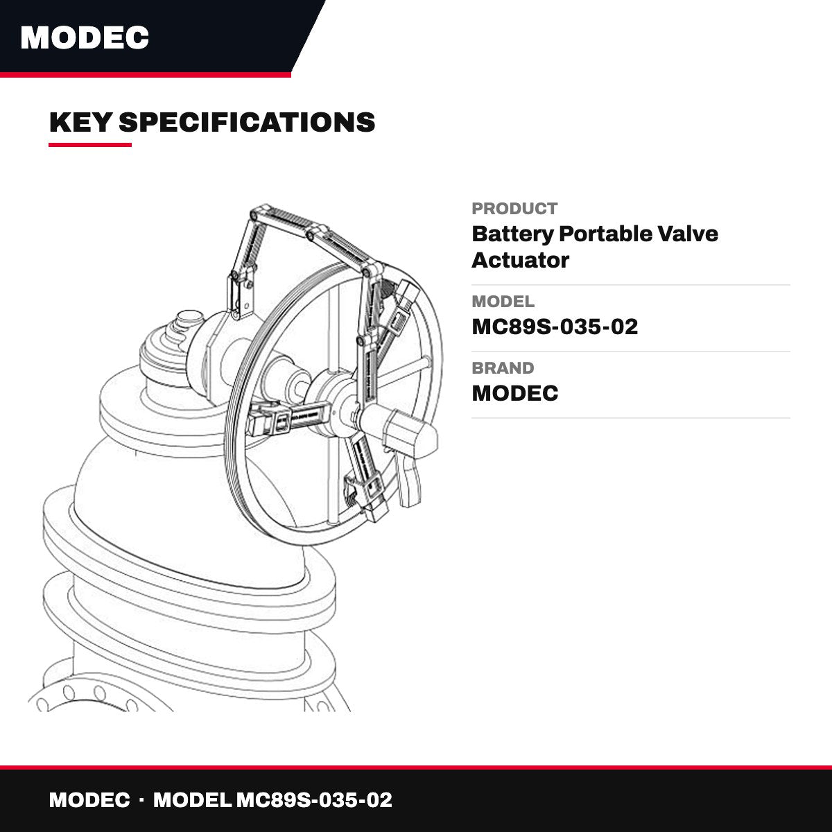 MODEC MC89S-035-02 – Battery Portable Valve Actuator