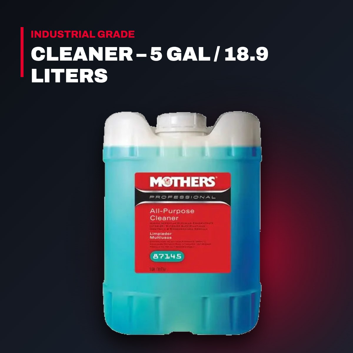 Mothers Polish US 87145 – Cleaner – 5 Gal / 18.9 Liters
