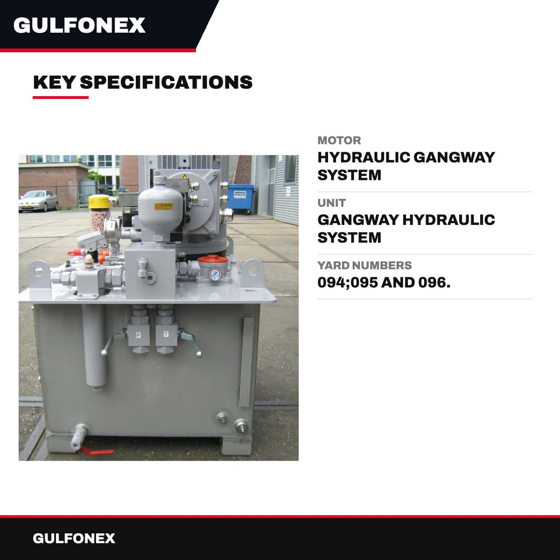 Motor – Hydraulic Gangway System