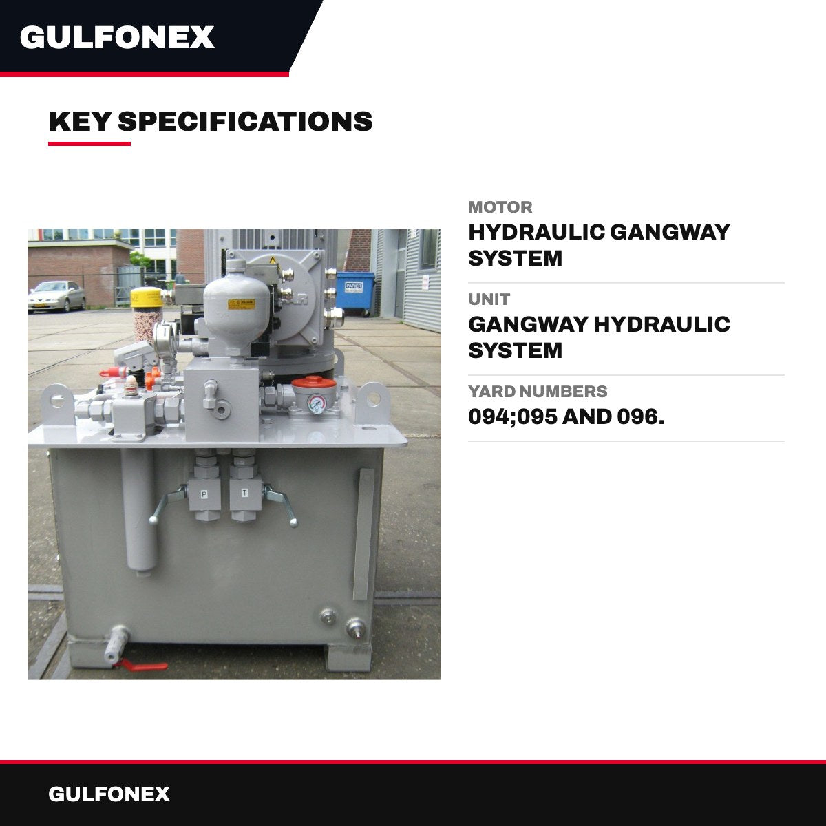 Motor – Hydraulic Gangway System