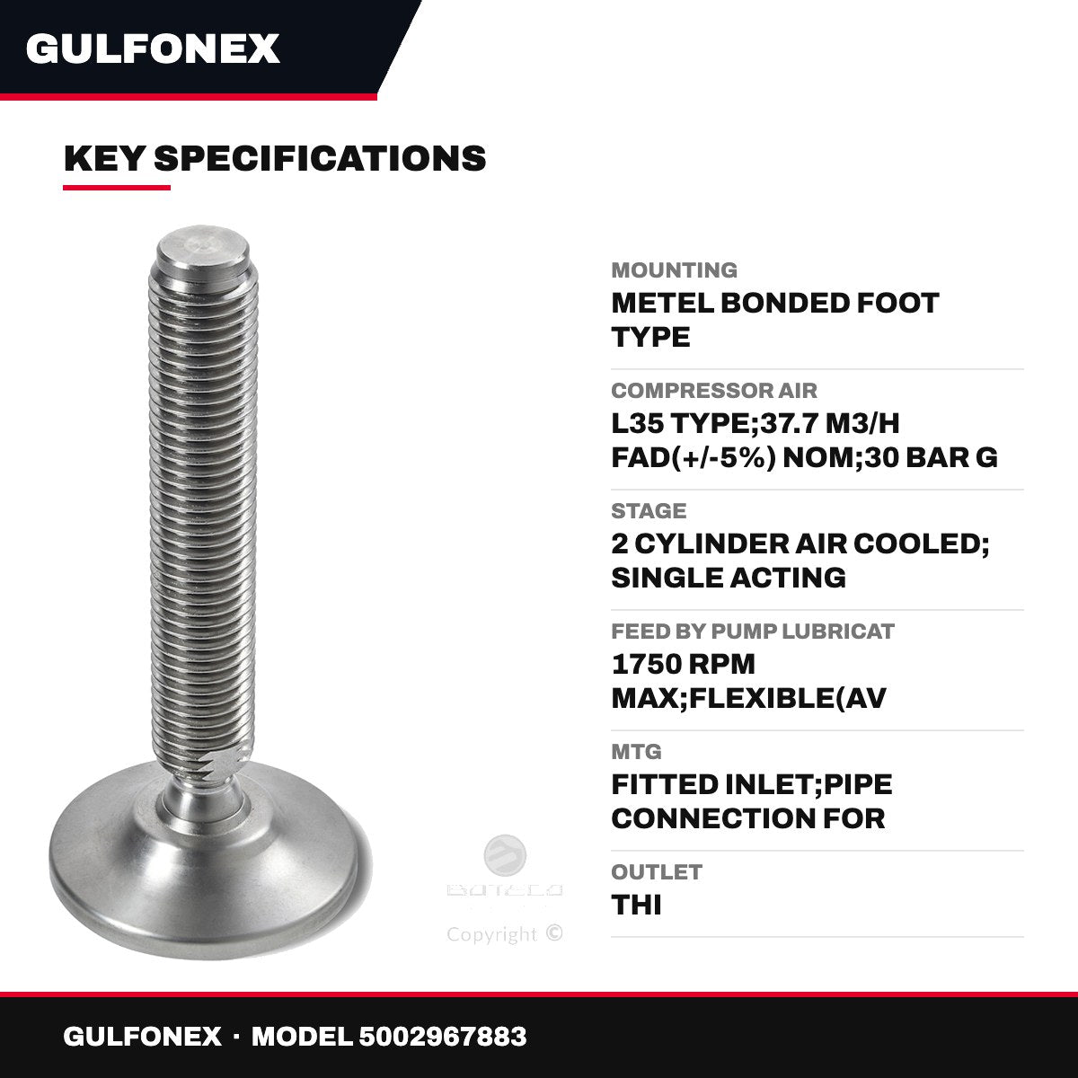 Mounting – Metel Bonded Foot Type