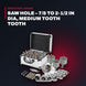 N Starrett, L.S KDC06042 – Saw Hole – 7/8 To 2-1/2 In Dia, Medium Tooth Tooth