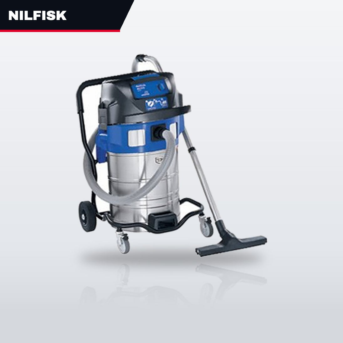 Nilfisk ATTIX 961-01 – Heavy Duty Wet & Dry Industrial Vacuum Cleaner, Twin Motor