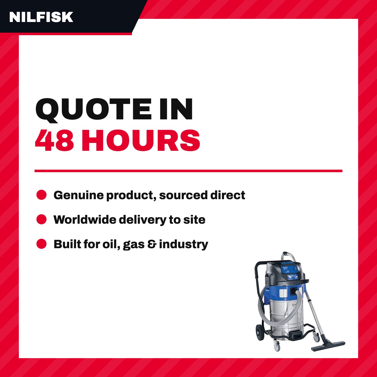 Nilfisk ATTIX 961-01 – Heavy Duty Wet & Dry Industrial Vacuum Cleaner, Twin Motor
