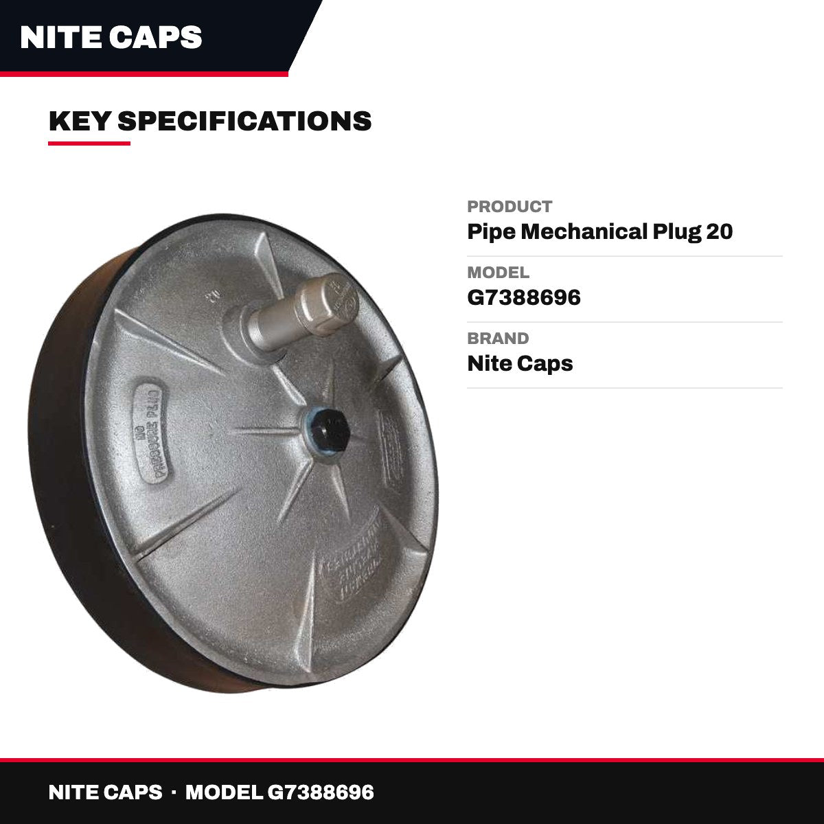 Nite Caps G7388696 – Pipe Mechanical Plug 20