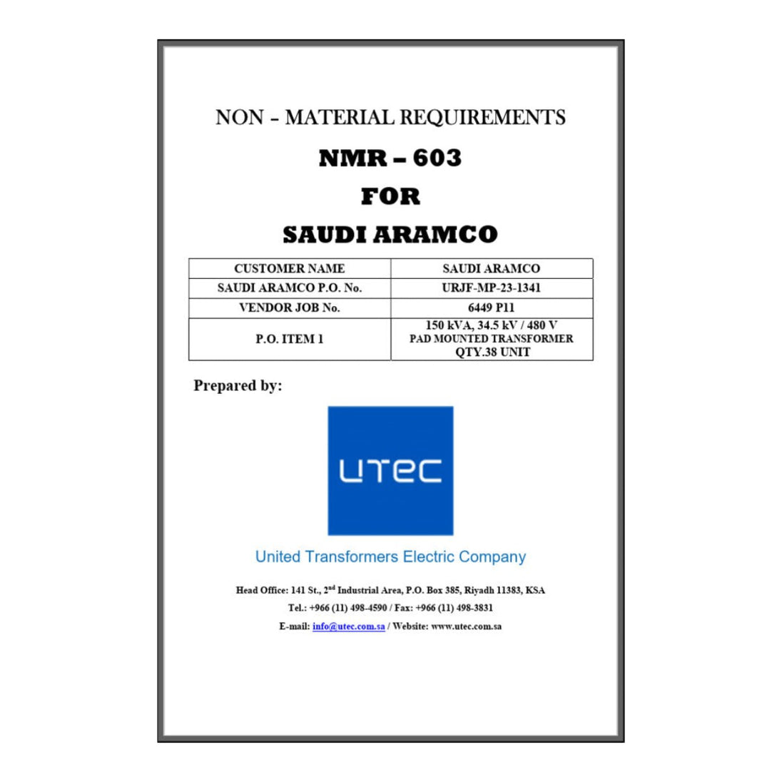 Nmr- 603 Misc. Documents