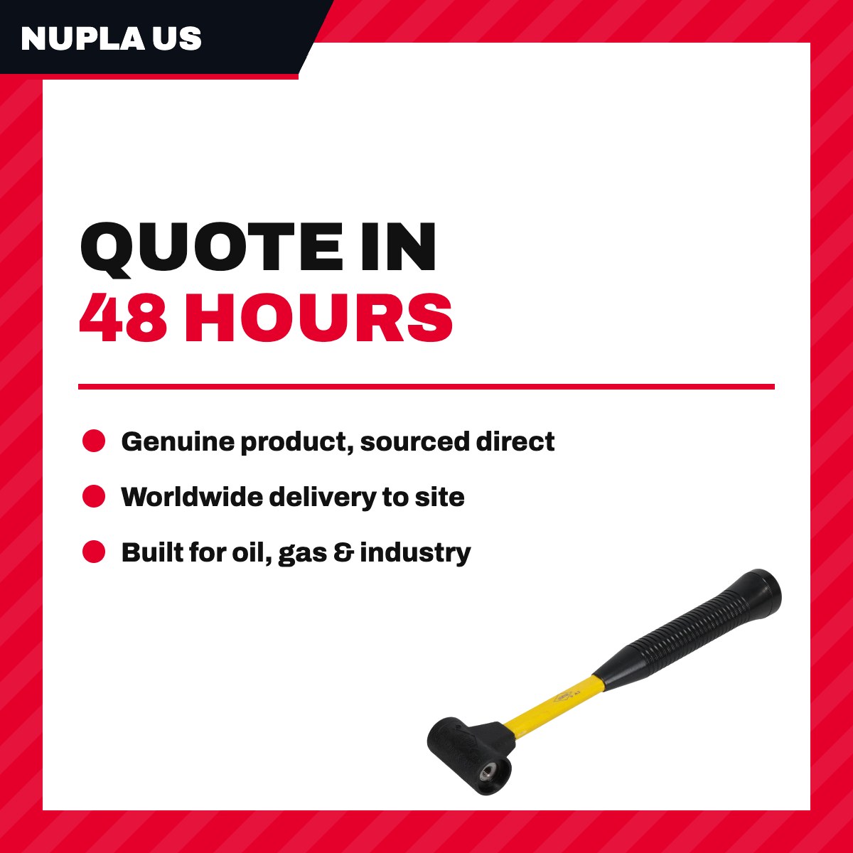 Nupla Us 09-400 – Hammer – Non-Marring Type, Style Soft Face