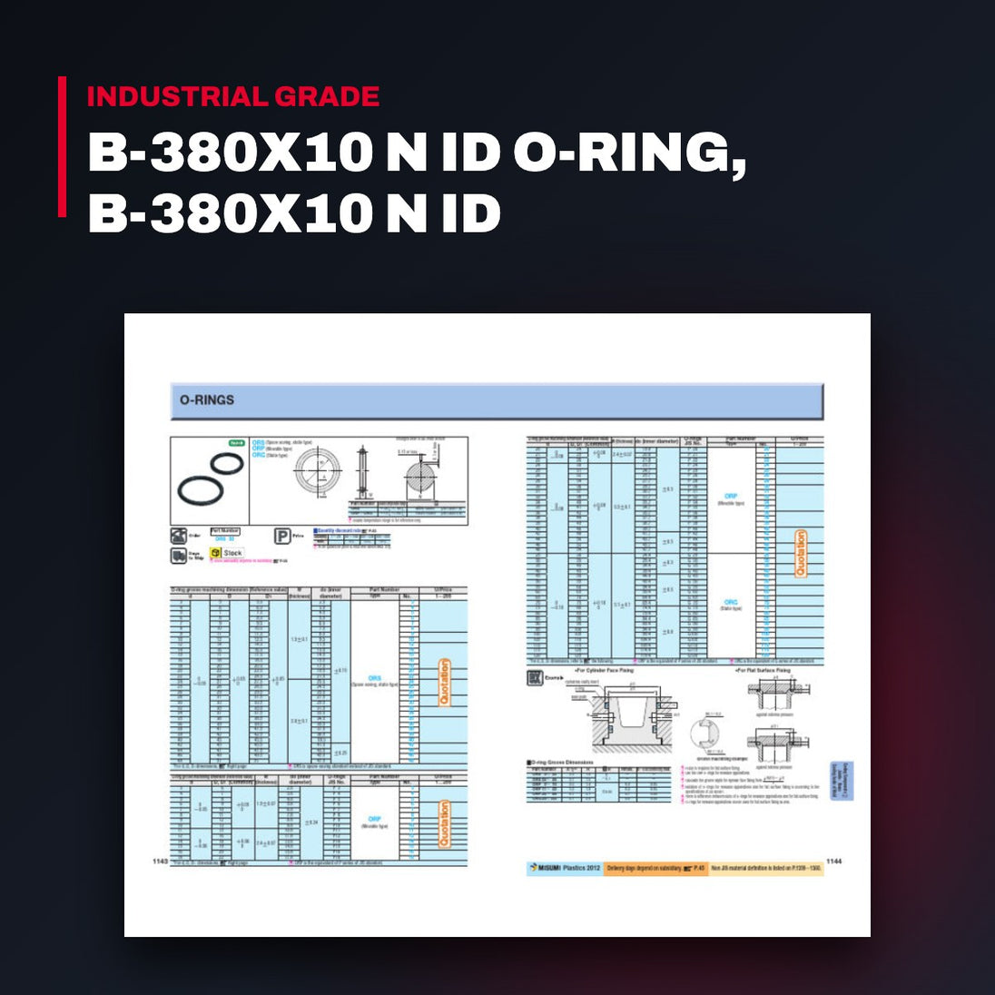 O-Ring – B-380X10 N Id O-Ring, B-380X10 N Id
