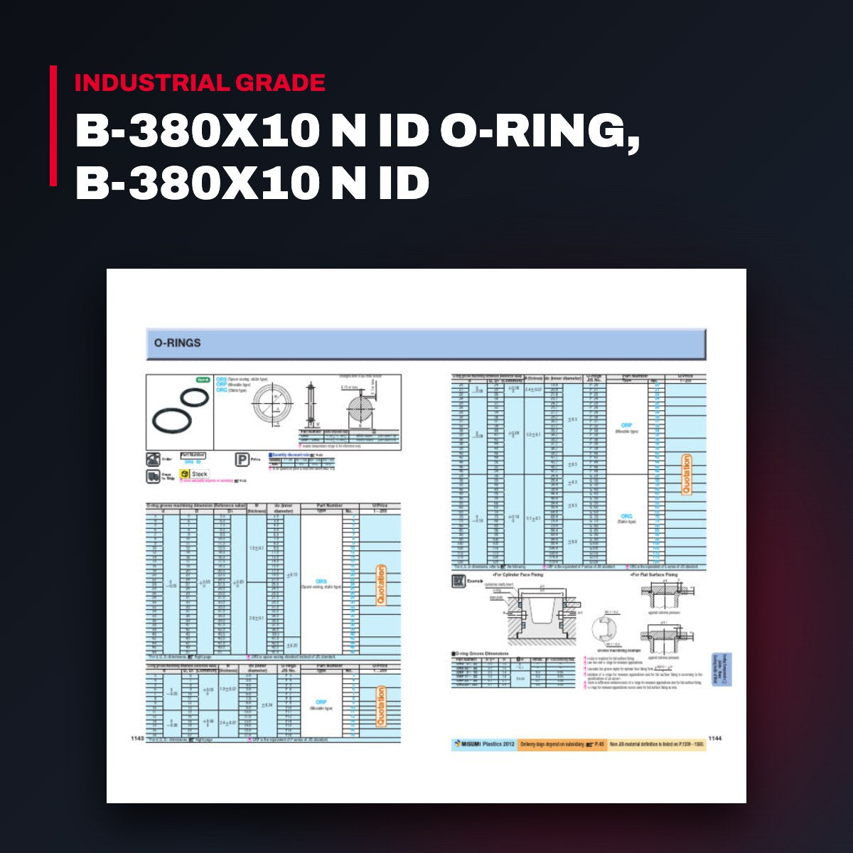O-Ring – B-380X10 N Id O-Ring, B-380X10 N Id