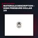 Omax 200274 – Materials Description – High Pressure Collar 3/8
