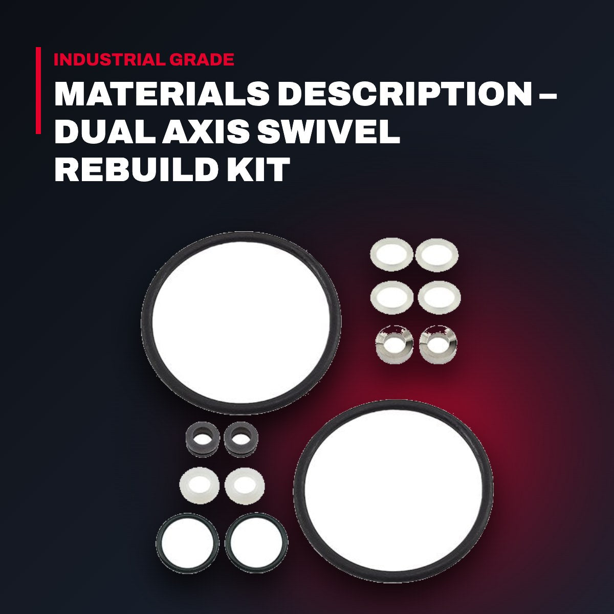 Omax 311849 – Materials Description – Dual Axis Swivel Rebuild Kit