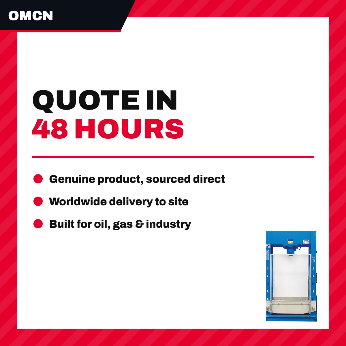 OMCN Art. 158 – Hydraulic Press Front Protection Panel