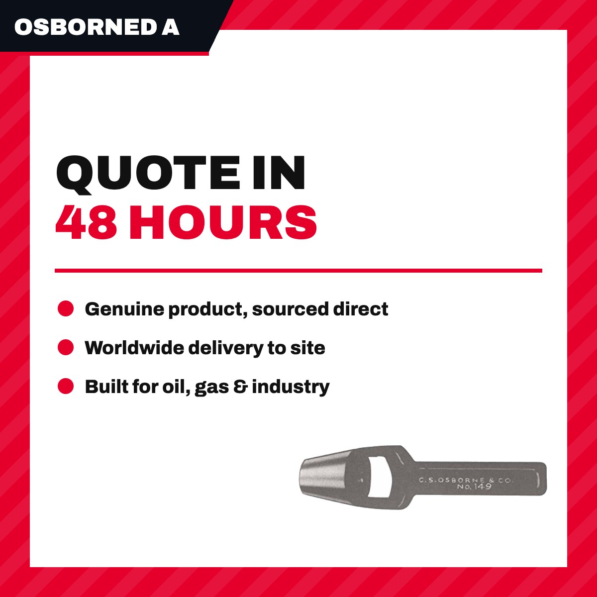 Osborned And 14912 – Punch Arch – 1/2 In Hole, Tool Steel