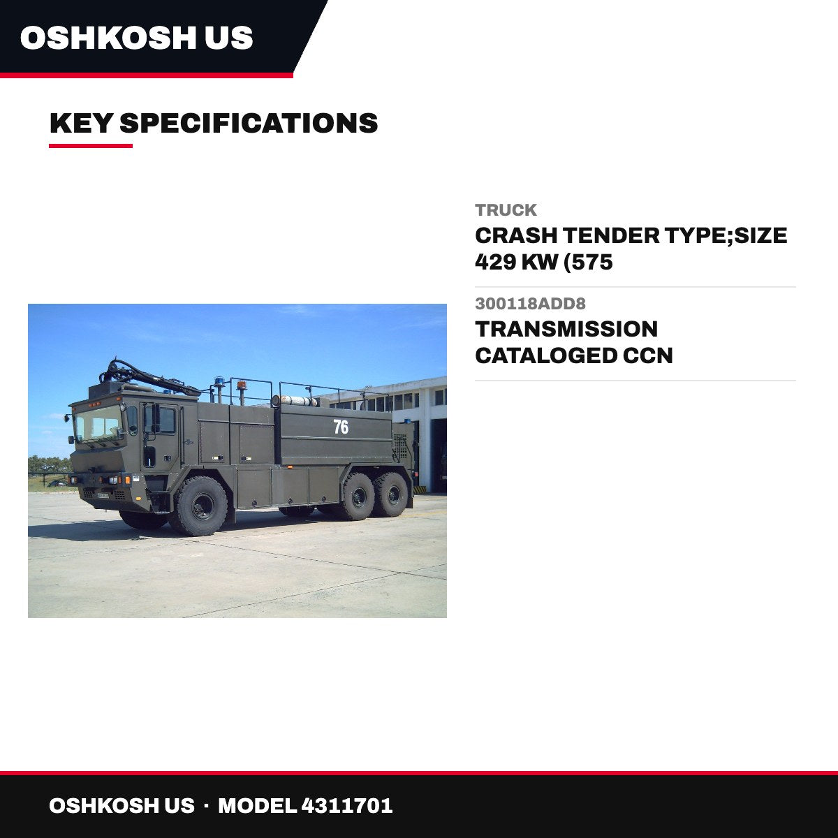 Oshkosh Us 4311701 – Model# T-3000 & Model# T-2500