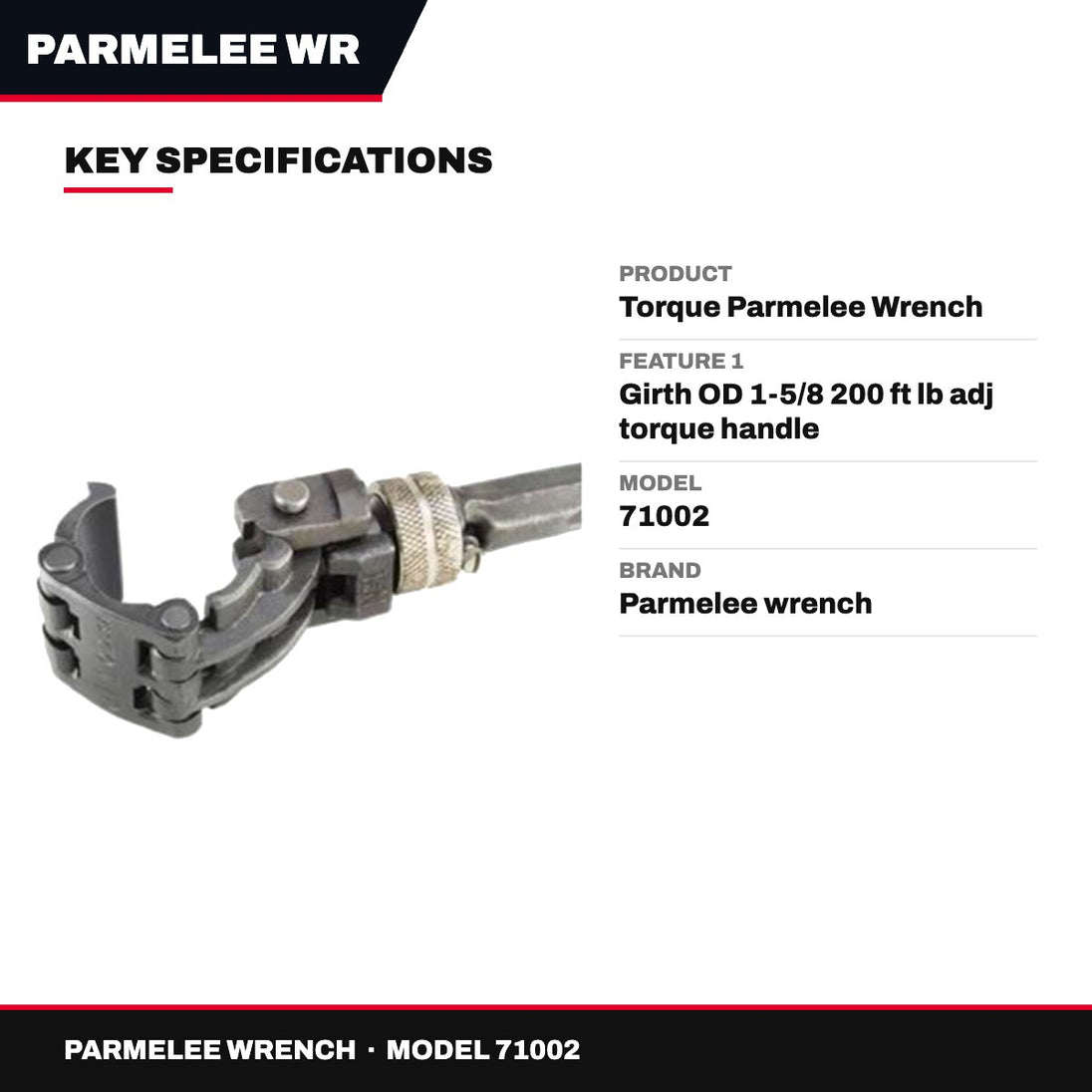 Parmelee wrench 71002 – Torque Parmelee Wrench