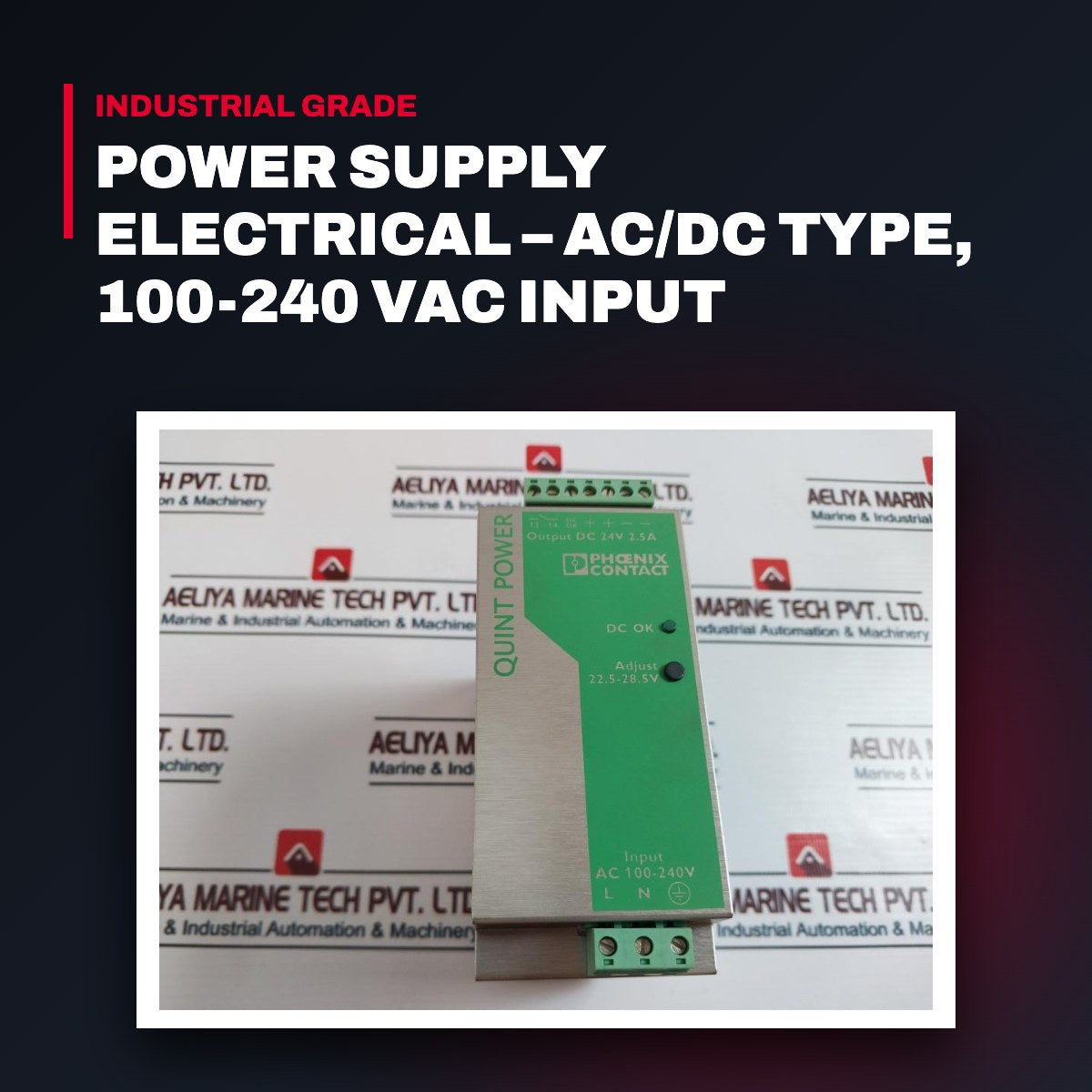 Phoenix – Power Supply Electrical, AC/DC, 100-240 VAC Input