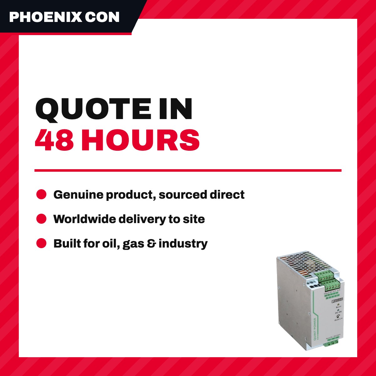 Phoenix Contact 2866763 – Power Supply Electrical – Ac/Dc Type, 100-240 Vac Input