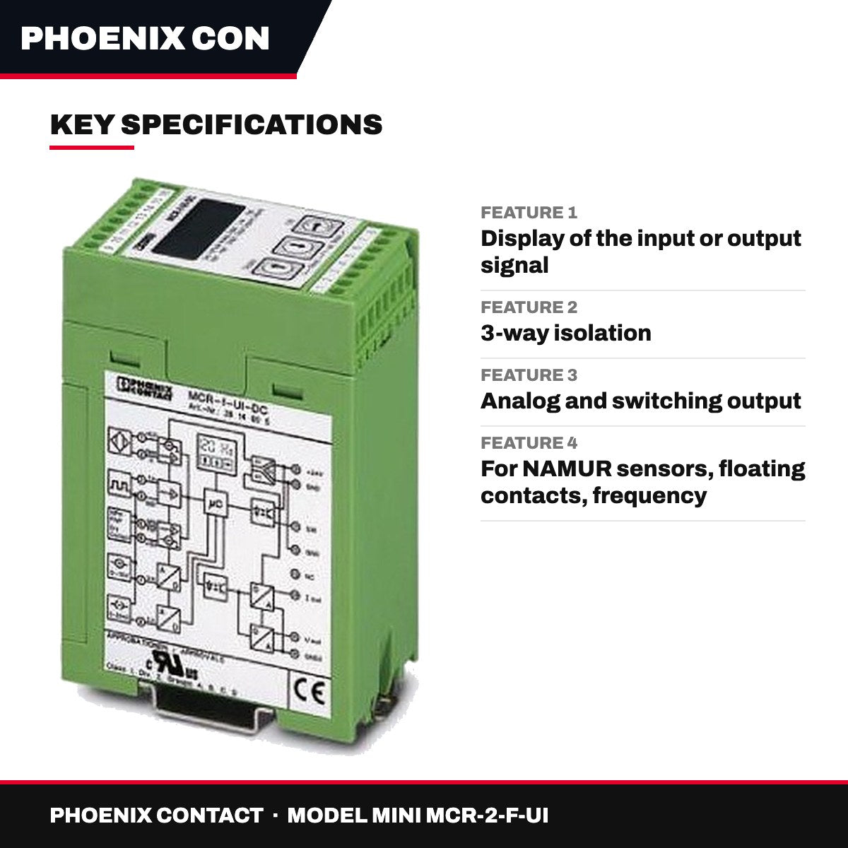 Phoenix Contact MINI MCR-2-F-UI – Frequency Measuring Transducer