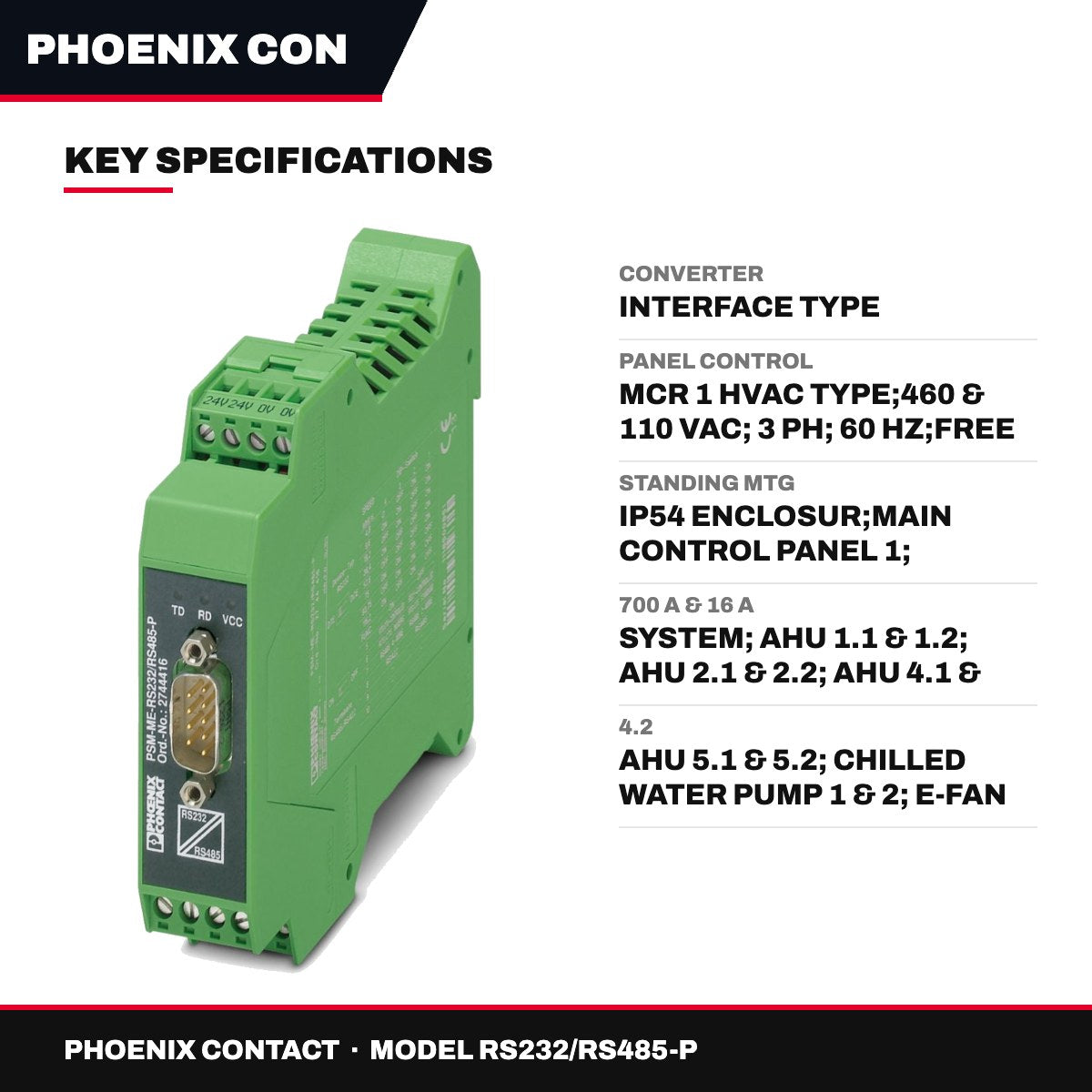 Phoenix Contact RS232/RS485-P – Converter – Interface Type