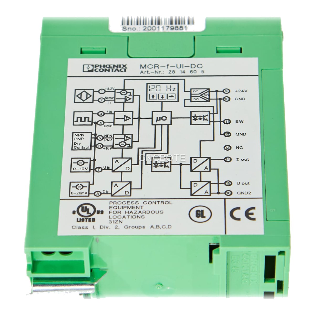 Phoenix MCR-F-UI-DC – Programmable Frequency Measuring Transducers Print Card I/P Frequency - 0.1Hz -120Khz O/P - 0/4-20Ma Or 0/5/10